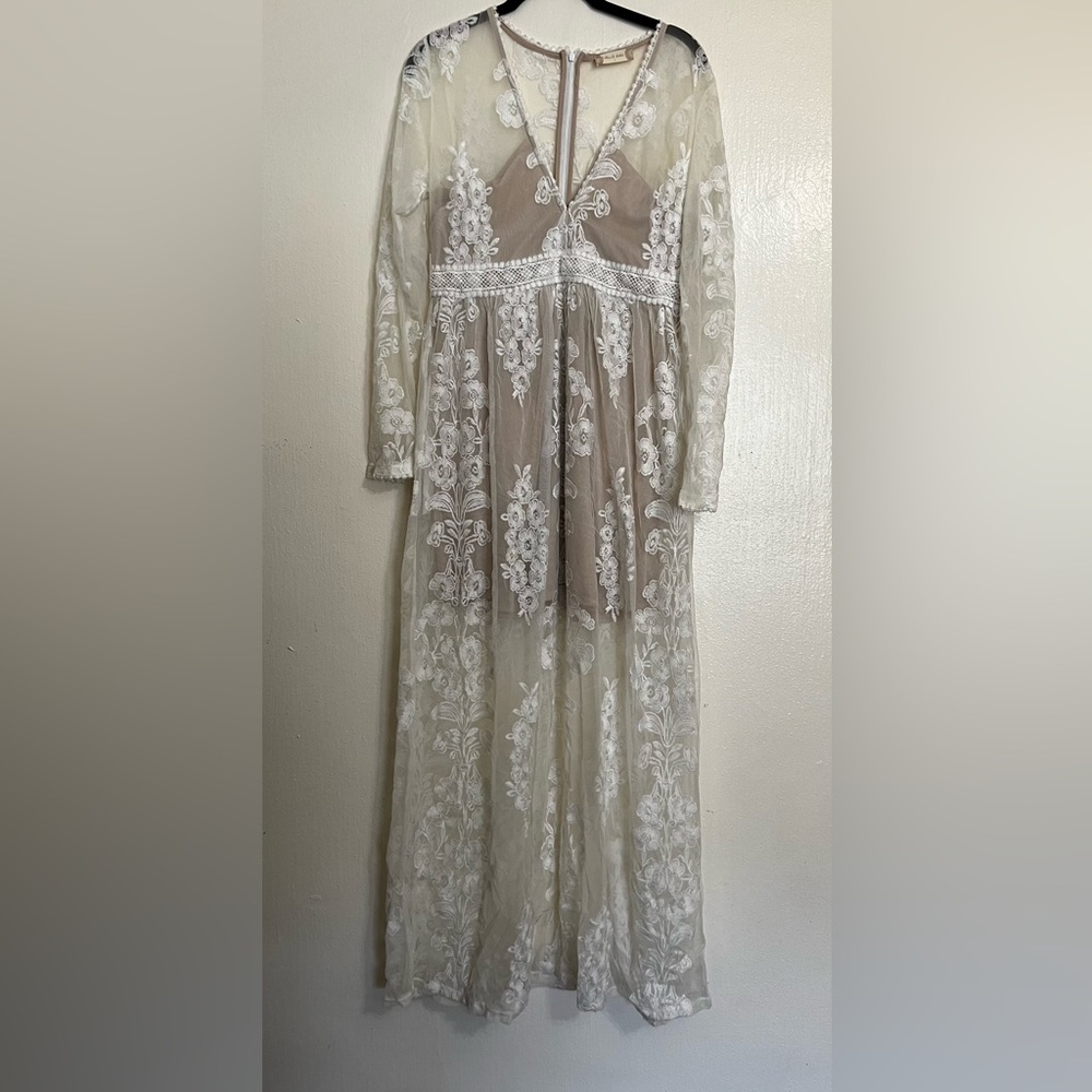 Beautiful floral 3D overlay dress